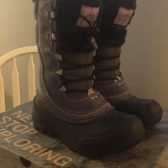 BRAND NEW girl the north face shellista 4 lace winter snow boots size 1Y  2Y  7Y - Picture 4 of 5